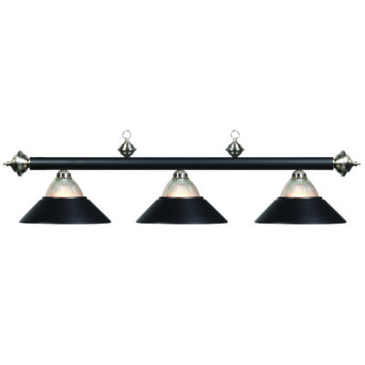 3 LT-54" Billiard Light-MATTE BLACK & STAINLESS